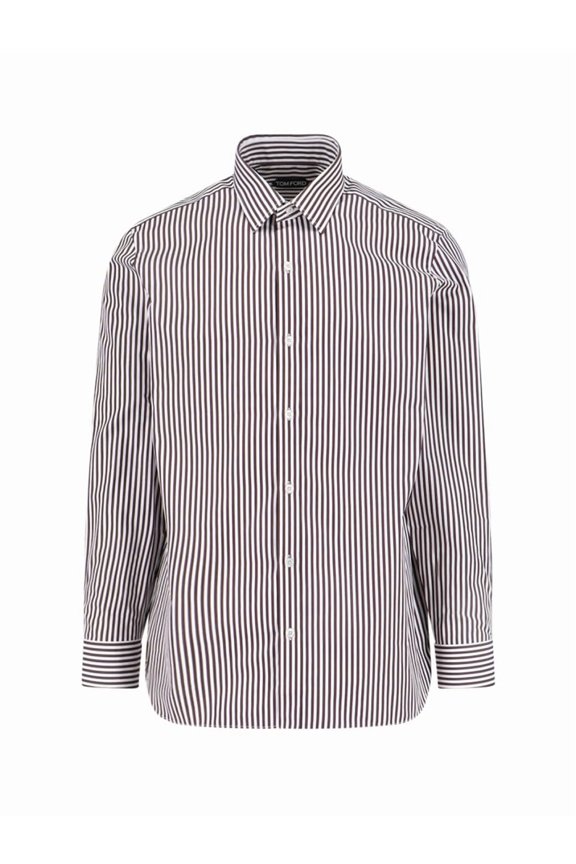 Tailored Shirt With Subtle Sheen – Brown (Men's)