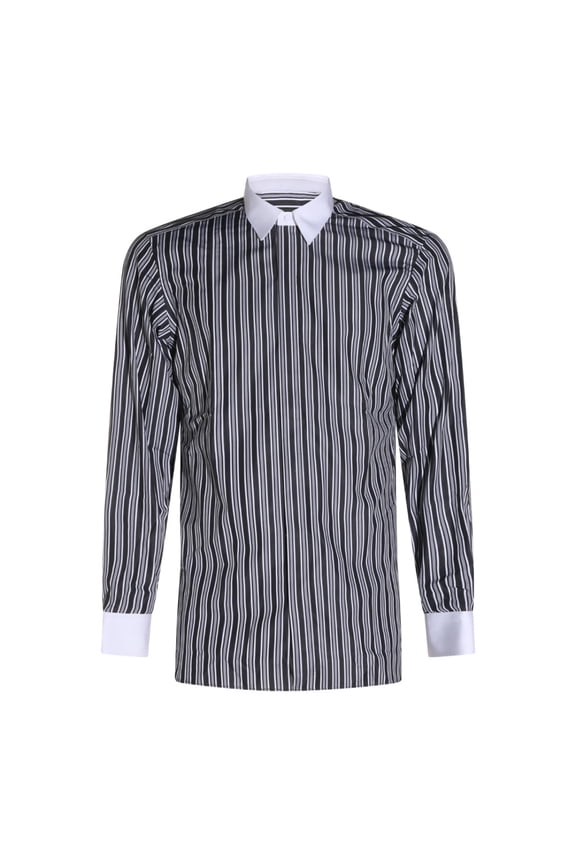Vertical Striped Formal Shirt With Contrasting White Collar (Men's)