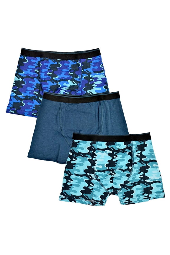 Boys Camo Boxers (Pack Of 3)