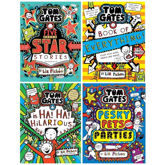 Tom Gates Series (Book 21-24) by Liz Pichon 4 Books Set - Ages 7-12 - Paperback/Hardback