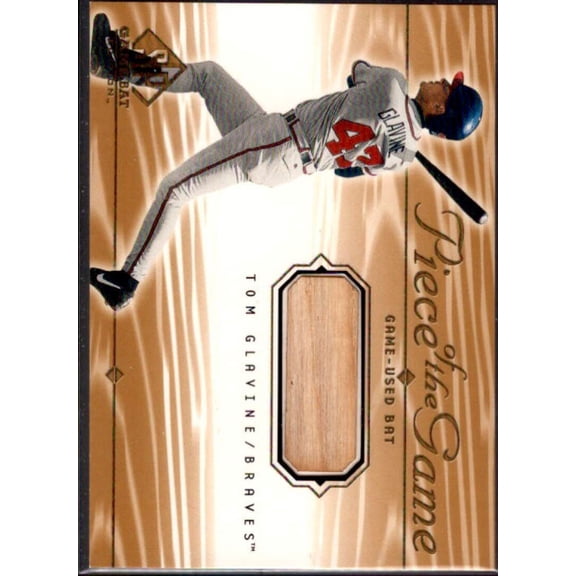 Tom Glavine SP Card 2001 SP Game Bat Edition Piece of the Game #TGL