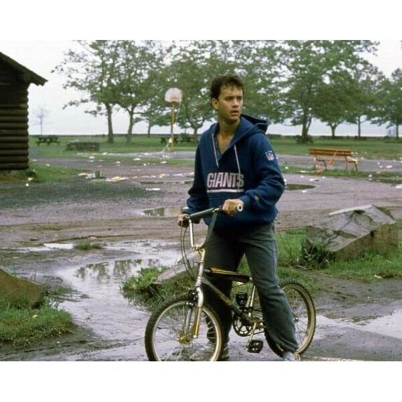 Tom Hanks classic pose with small bicycle from Big 5x7 photo