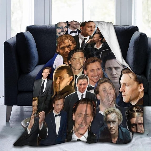 Tom Hiddleston Blanket Bedding Fleece Blanket Soft Throw Blankets Lightweight Anti-Static Blanket - 3 Sizes