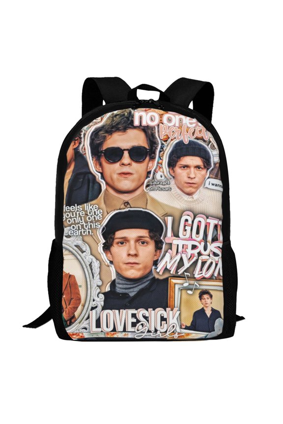 Tom Holland Backpack,3d Print Laptop Backpack Lightweight Casual Daypack Bookbag Multi-Function Travel Backpack 16.5 In