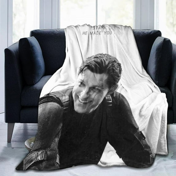 Tom Holland Blanket Lamb Blanket 3D Print Plush Blanket Bedding Decor Blanket for Living Room Bedroom Dorm Decor 80x60 inch