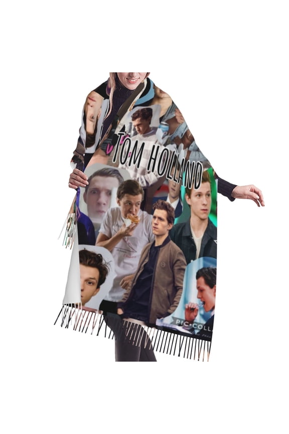 Tom Holland Shawl Wrap For Womens Winter Warm Long Soft Scarf Pashmina Shawl Scarves