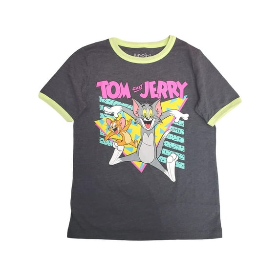 Tom & Jerry Boys Colorful Gray Short Sleeve Cat & Mouse Tee Shirt T-Shirt 4