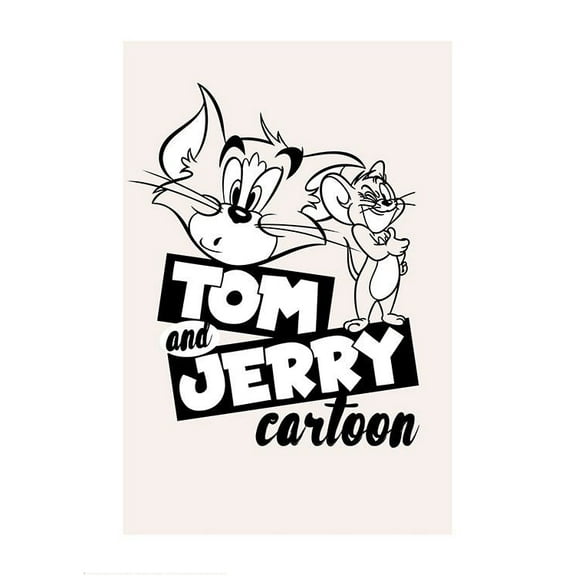 Tom & Jerry™ - Cartoon Print Wall Art, Modern Wall Decor For Living Room Bedroom, 8x12 UNFRAMED