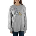 thumbnail image 1 of Tom & Jerry Classic Cartoon Characters Heather Grey Long Sleeve Shirt - M, 1 of 1