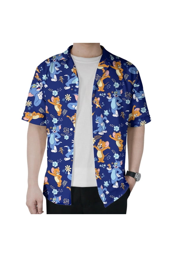 Tom Jerry Hawaiian Shirt Summer Aloha Hawaii Set Family Hawaii Set Summer Beach Short Tropical Tom Shirt Gifts