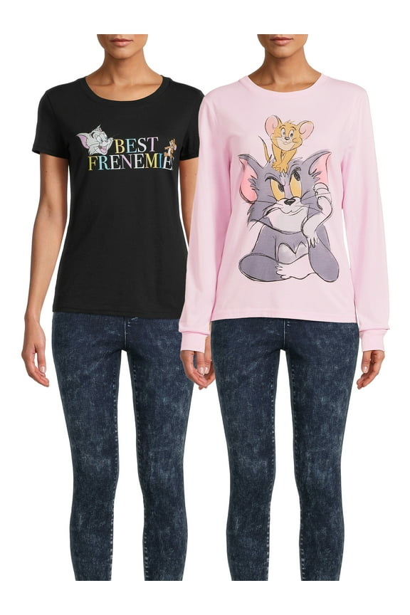 Juniors' T-Shirt, 2 Pack