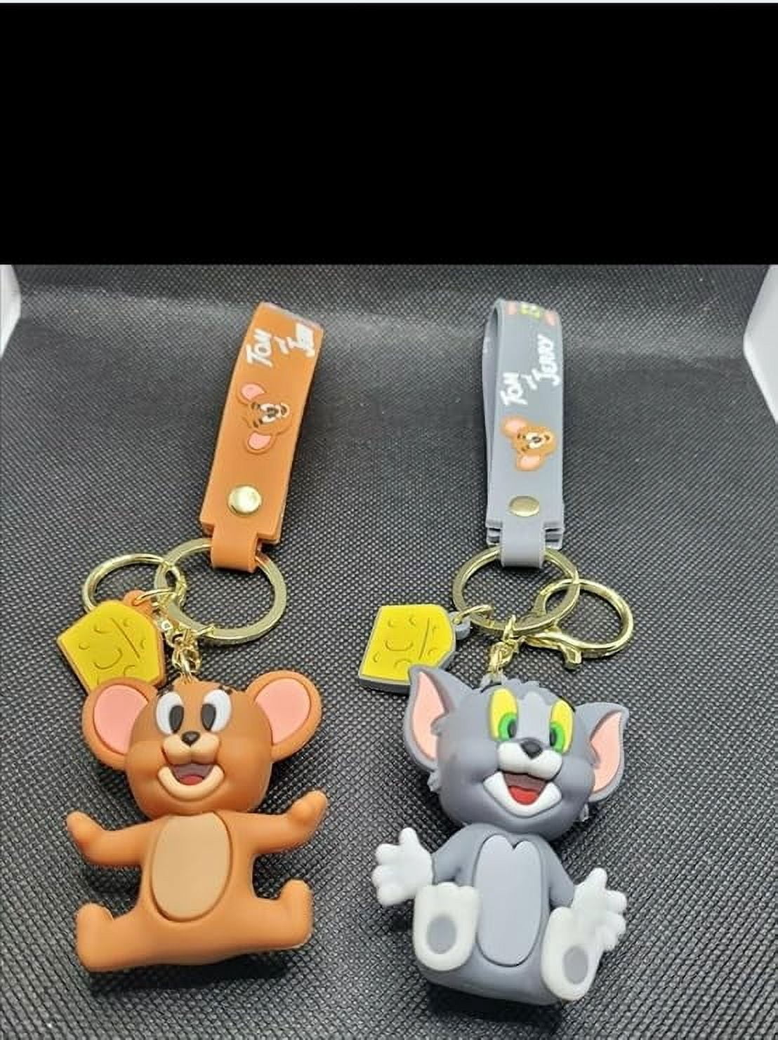 Tom_Jerry Keychain - 3D Design - Rubber - 2 in 1 Combo - Premium Jerry ...