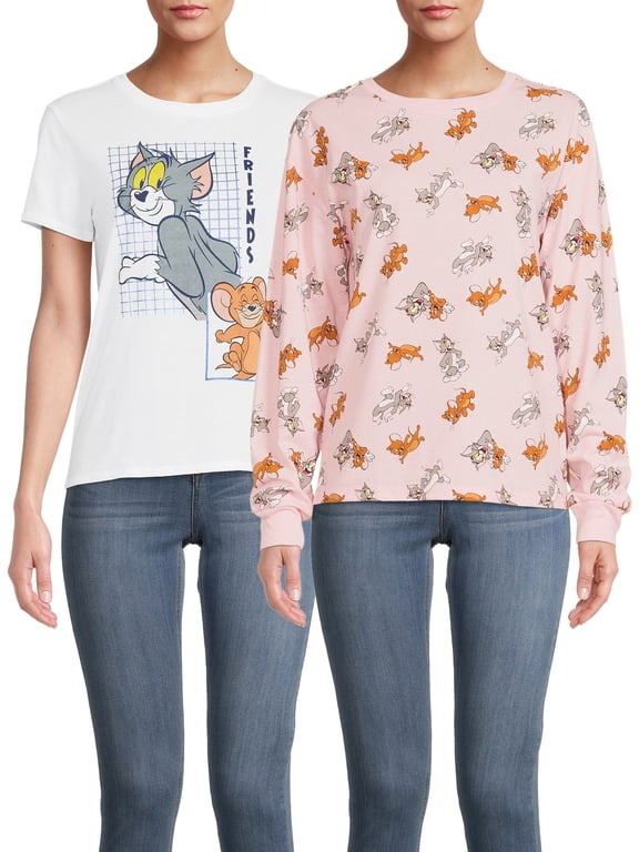 Tom & Jerry Ladies Top 2 Pack