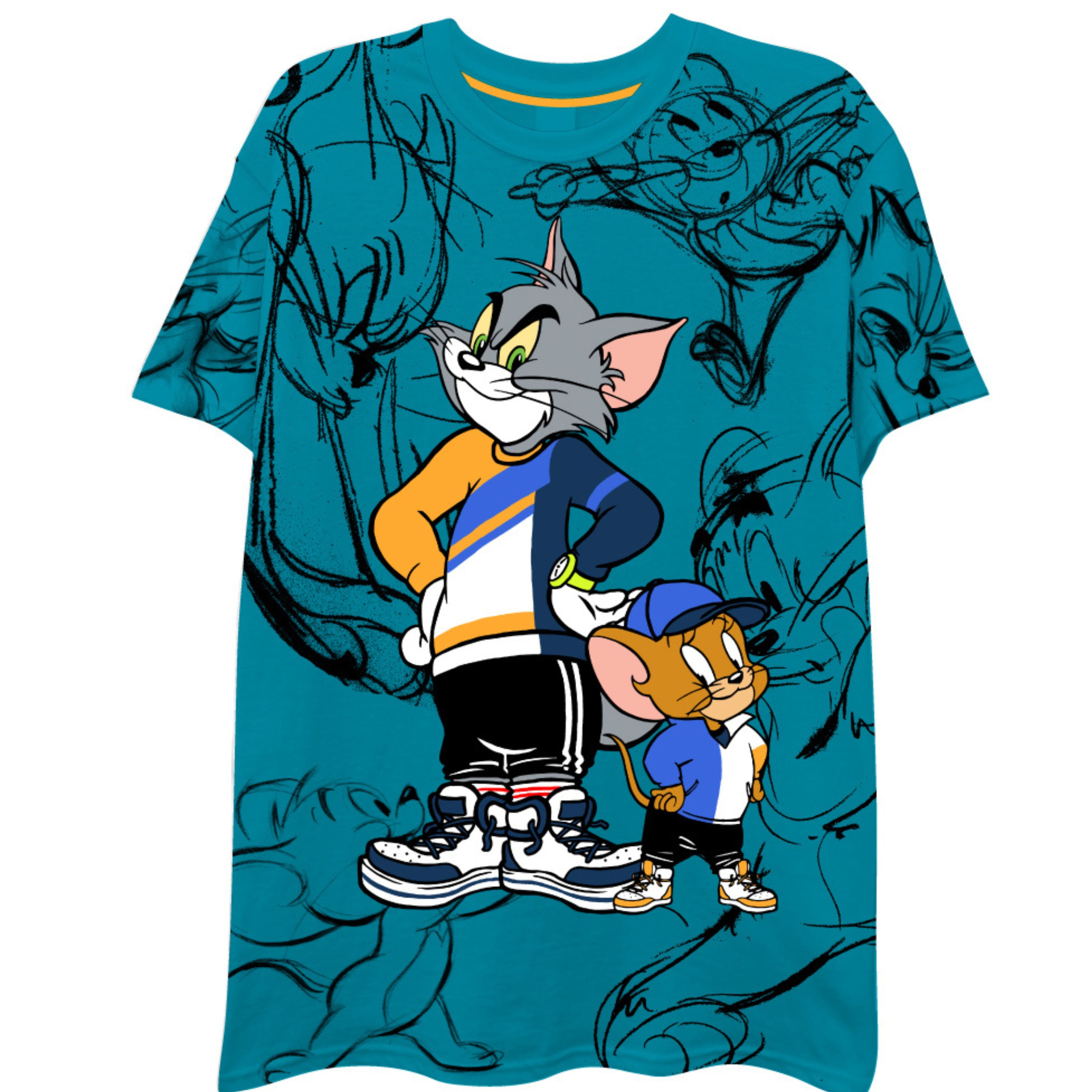 Tom & Jerry Mens' Crewneck T-Shirt- Unisex Adult Sizes - Walmart.com