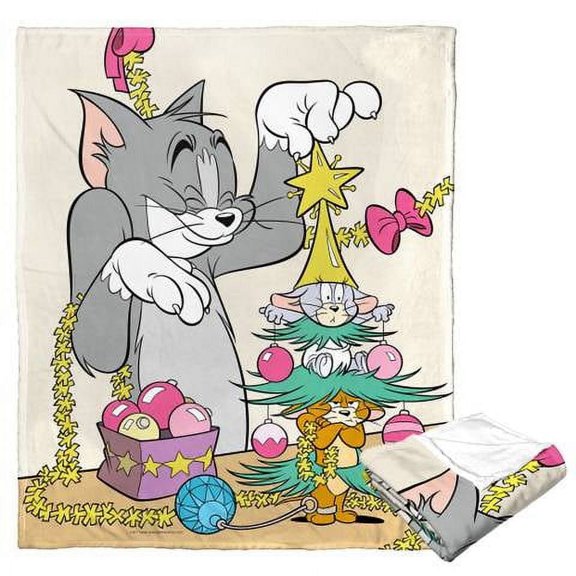 Tom & Jerry Mouse Tree Warner Bros Kids Silk Touch Throw Blanket, 50 x 60 inches White