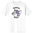 thumbnail image 1 of Tom & Jerry Tom is Always Right Mens White Graphic Tee - 4XLB, 1 of 3
