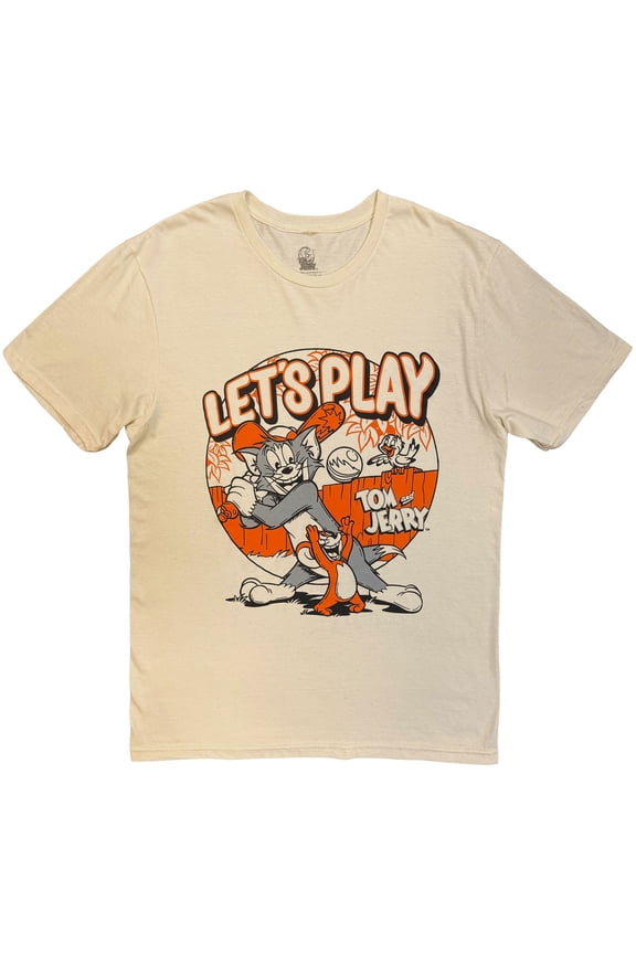 Tom & Jerry Unisex T-Shirt: Let's Play (Natural)