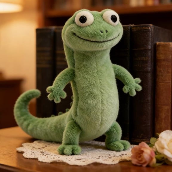 Tom Lizard Plush - Lifelike 9.8" Stuffed Animal, Soft Lizard Animals Model Dolls