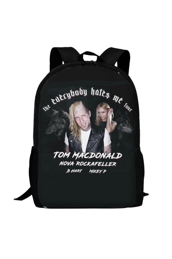 Tom Macdonald Backpack,3d Print Laptop Backpack Lightweight Casual Daypack Bookbag Multi-Function Travel Backpack 16.5 In