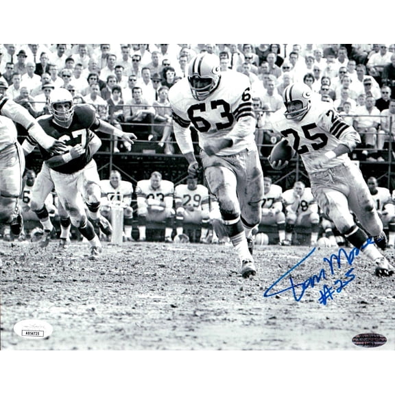 Tom Moore Signed Autographed 8X10 Photo Packers Vintage Action JSA LOA