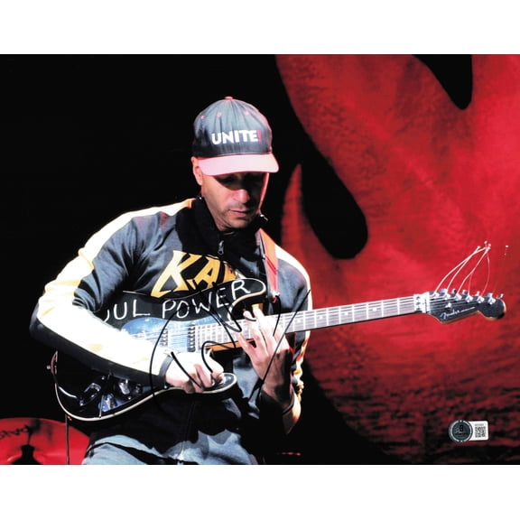 Tom Morello Autographed 11x14 Photo Rage Against The Machine & Audioslave Beckett BAS QR #AE31853