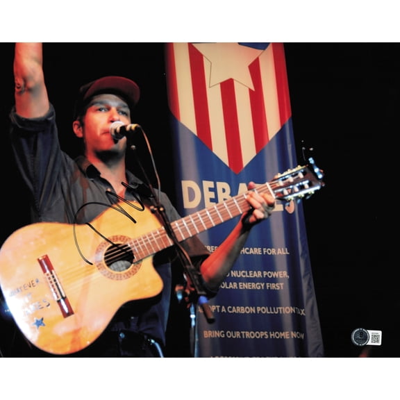 Tom Morello Autographed 11x14 Photo Rage Against The Machine & Audioslave Beckett BAS QR #AE31854