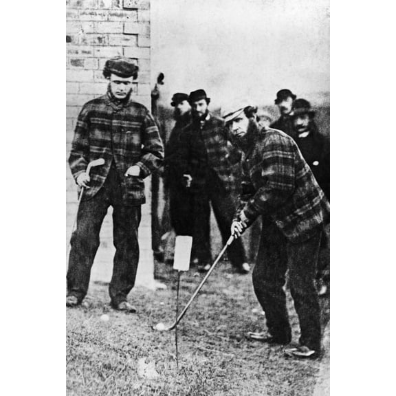 Art.com Tom Morris Preparing to Swing His Golf Club Photographic Print, 12" x 18"