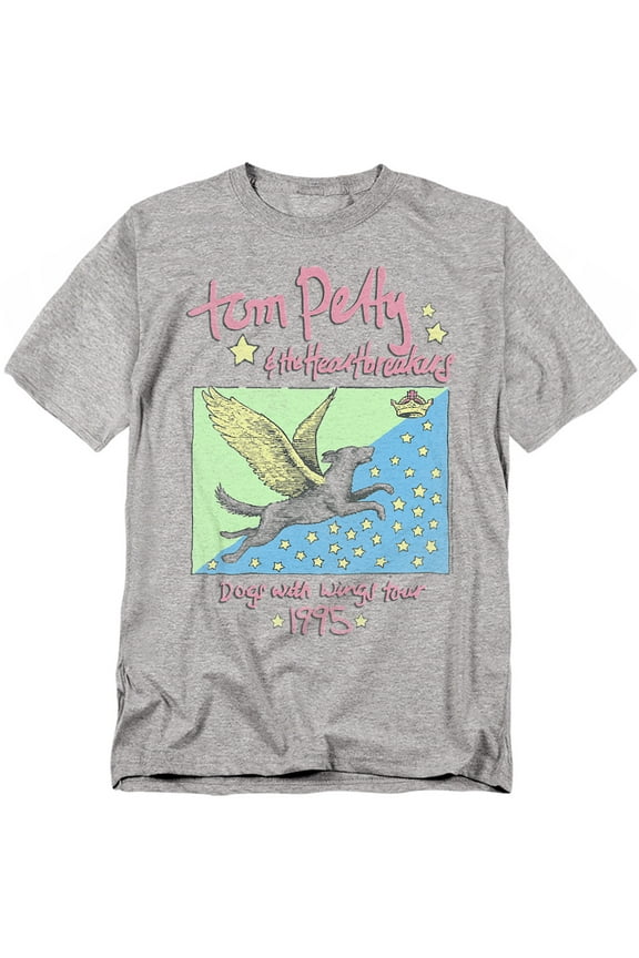 And The Heartbreakers T-Shirt Dogs With Wings Tour 1995 Unisex Graphic Tee for Men & Women