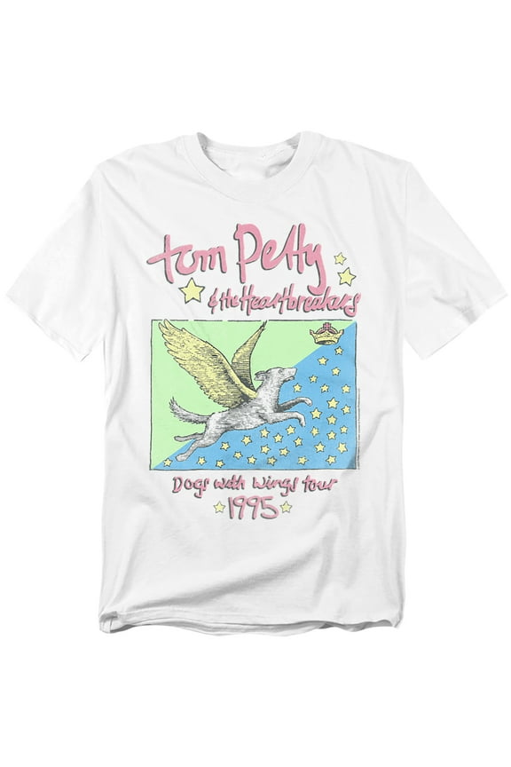 And The Heartbreakers T-Shirt Dogs With Wings Tour 1995 Unisex Graphic Tee for Men & Women