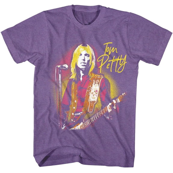 Tom Petty At The Mic Purple Heather T-Shirt