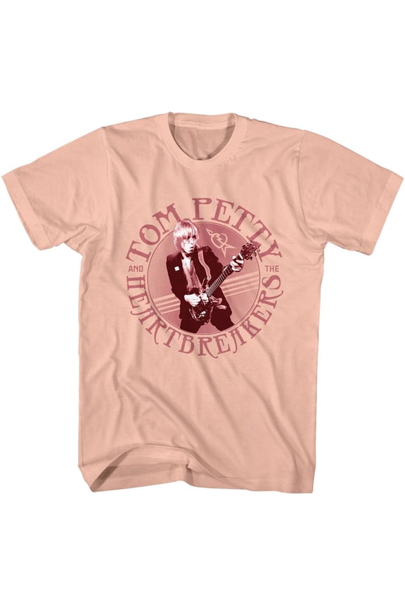 Tom Petty Circle Peach T-Shirt