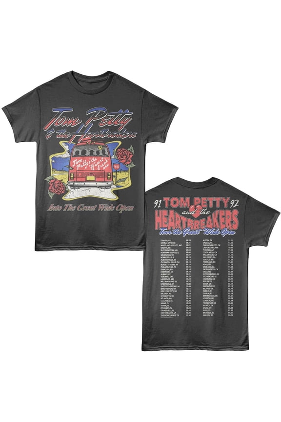 Tom Petty - Great Wide Open Tour - American Classics - Gray Solid Adult Short Sleeve T-Shirt