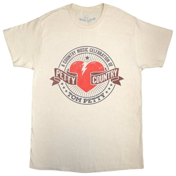 Tom Petty & The Heartbreakers Unisex T-Shirt Petty Country (Sand) (Large)