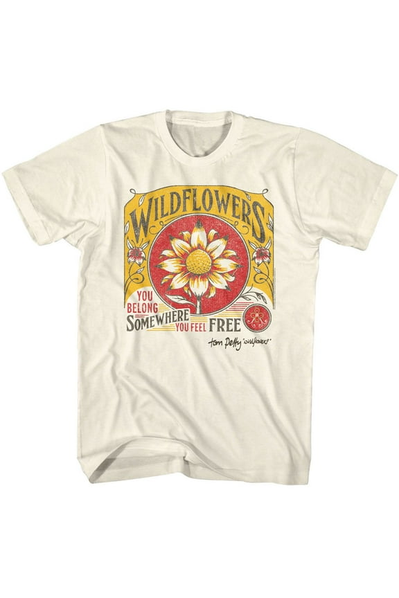 Tom Petty Wildflowers Natural T-Shirt