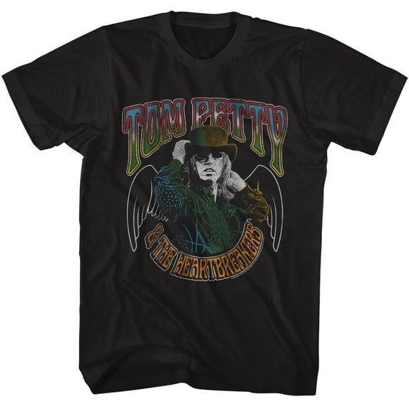 Tom Petty With Wings Black Adult T-Shirt 4Xlt