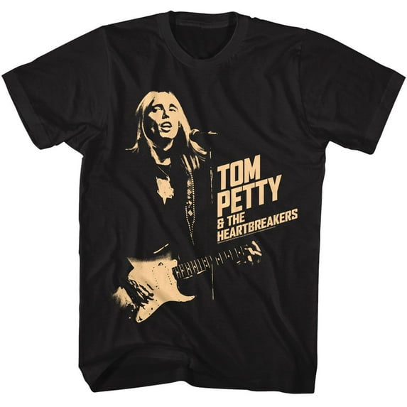 Tom Petty And The Heartbreakers 1 Color Black Adult T-Shirt Lt