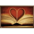 thumbnail image 1 of Tom Quartermaine - Book Pages in Heart Shape Wall Poster, 22.375" x 34", Framed, 1 of 3