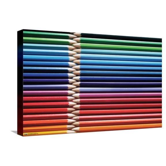 Tom Quartermaine - Colored Pencils Canvas Wall Poster, 14.725" x 22.375"