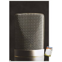 Tom Quartermaine - Retro Microphone Wall Poster, 22.375" x 34"