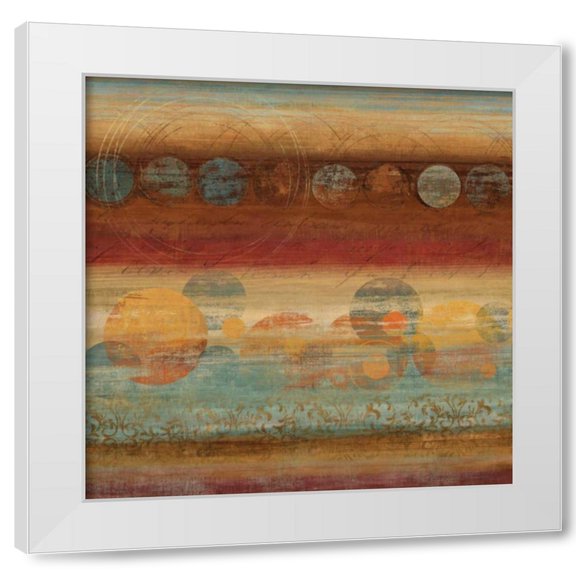 Tom Reeves 4x14 White Modern Wood Framed Wall Art Titled - Pattern Play II