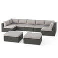 thumbnail image 1 of Tom Rosa Outdoor 7 Seater Wicker Sectional Sofa Set with Cushions, 1 of 10