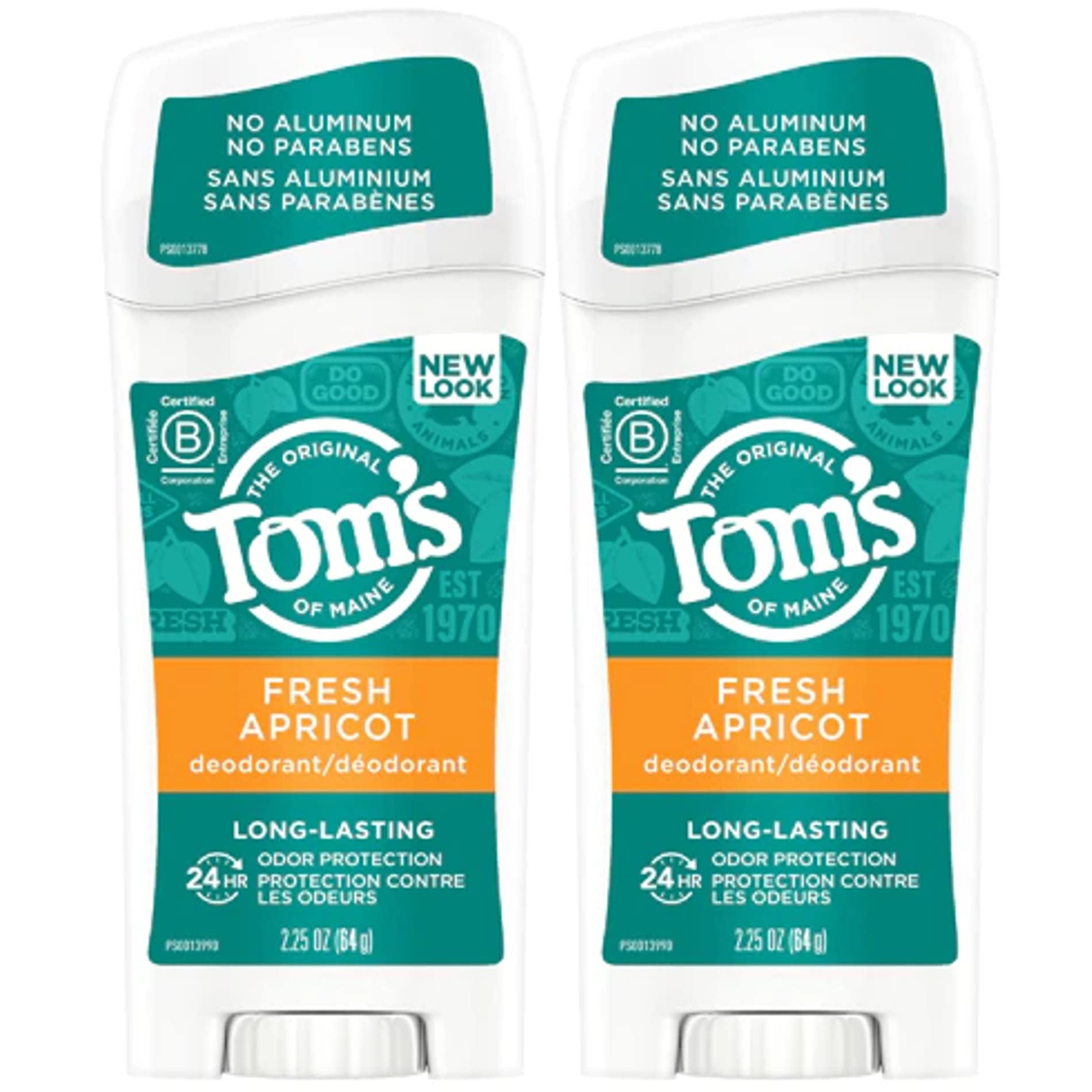Tom's of Maine 2-Pack Apricot Deodorant Stick, Long-Lasting