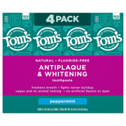 Tom'S of Maine Antiplaque & Whitening Toothpaste 5.7 Oz, 4-Pack