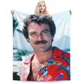 thumbnail image 1 of Tom Selleck Blanket Soft and Warm Lightweight Fluffy Throws Blankets Rug Carpet Gift for Beach Yoga Bedroom Living Room Decoration Sofa Camping Trip Dorm Decor All Season, 1 of 5