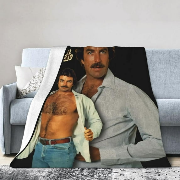 Tom Selleck Blanket Ultra-Soft Micro Fleece Blanket Warm Cozy Plush Bed Blanket Lightweight Sofa Throw Blanket