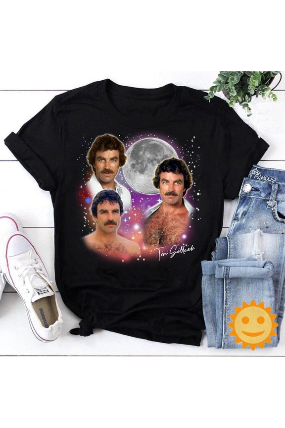 Tom Selleck Full Moon Vintage T-Shirt, Tom Selleck Shirt, Thomas William Selleck Shirt, Actor Shirt, Writer Shirt, Thomas Selleck Shirt