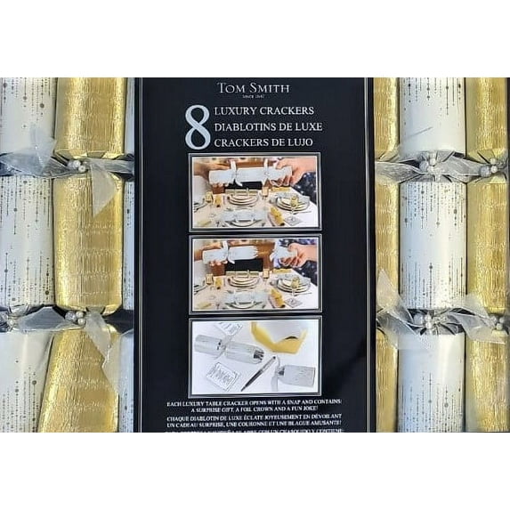 Tom Smith Holiday 8-Pack Luxury Holiday Mystery Gifts White/Gold