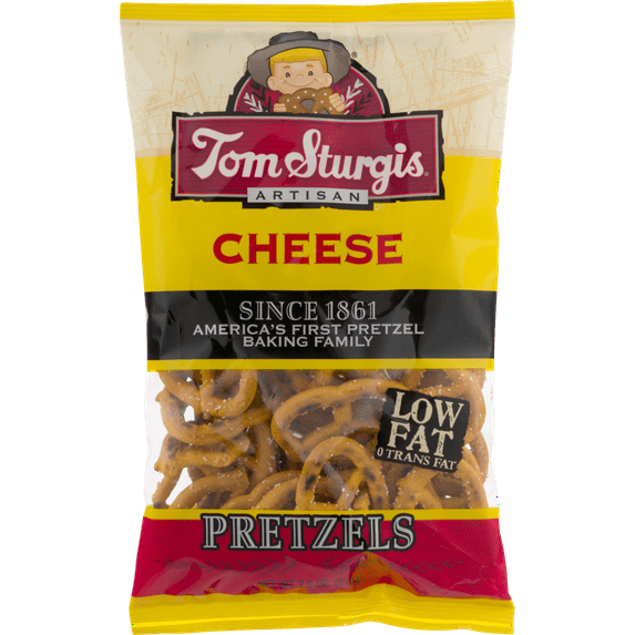 Tom Sturgis Artisan Low Fat Cheese Pretzels 7.5 oz. Bag (6 Bags)