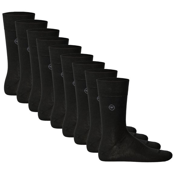 Tom Tailor 9-Pack Men“S Socks - Basic, Unicoloured Black 39-42 (Uk 5,5-8)