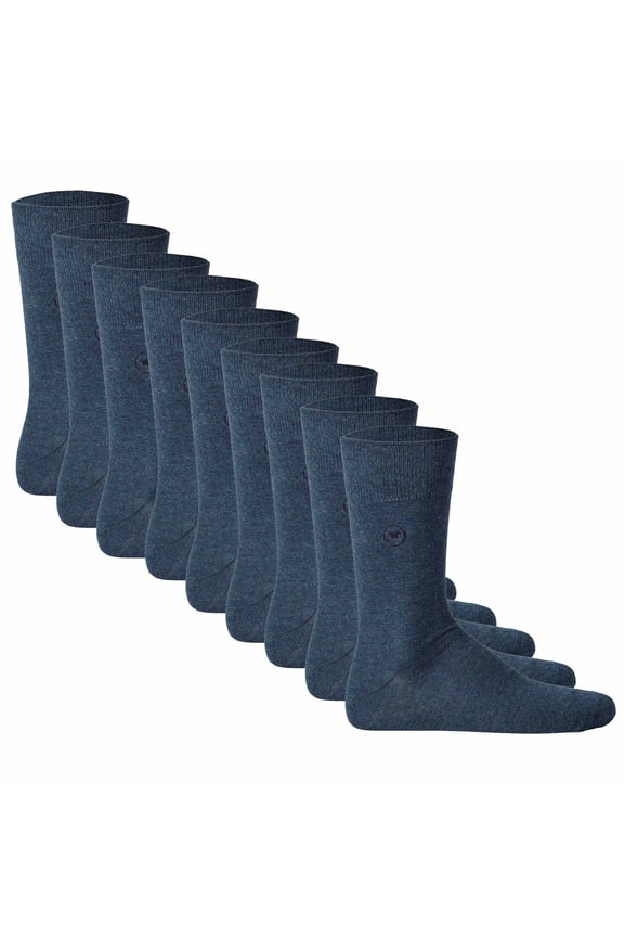 9-Pack Men´S Socks - Basic, Unicoloured Blue 39-42 (Uk 5,5-8)